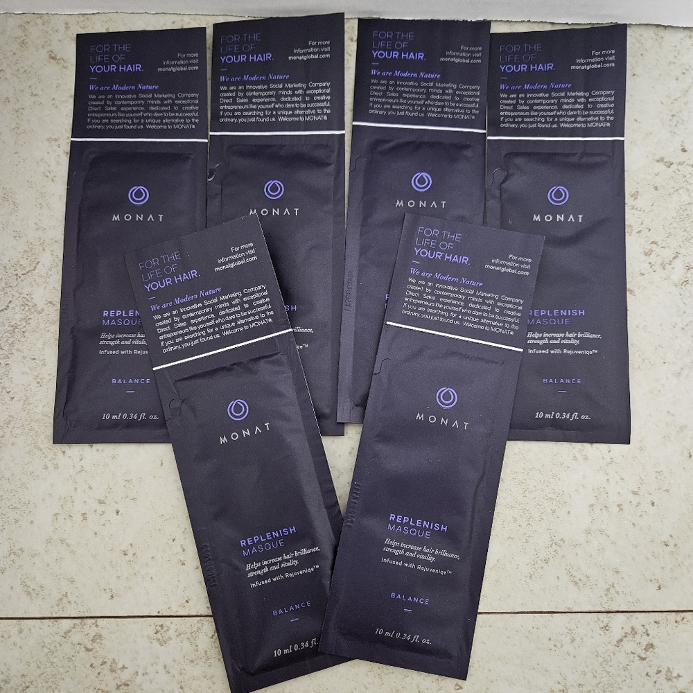 Monat Replenish Masque 6 Sample Packets .34 oz. Each.